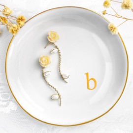 Jewellery Tray Key Tray Dressing Table Accessories Desk Decoration Bowl Jewellery Tray Decorative Bowl Earrings Decoration Aesthetic Gifts for Women Gift Best Friend Mum