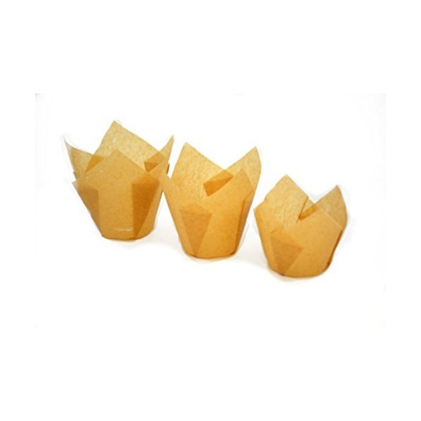 Large Muffins/Cupcake Paper Tulip Cup Liners Natural Color 2''x 3 1/2 '' - 200pcs