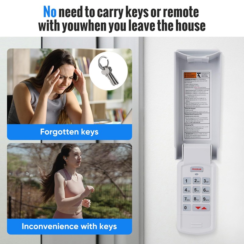 Universal Garage Door Opener Keypad Remote Wireless Keyless Keypad Compatible