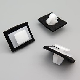 VVO Fasteners Plastic Lower Exterior Door Moulding Clip, White (Pack of 10)