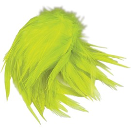 Creative Angler Fluorescent Yellow Saddle Hackle Fly Tying Materials - Natural Feathers for Wet Flies, Rooster Feathers, Hair Feathers for Crafts, Fly Tying