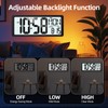 XREXS Large Digital Wall Clock Battery Operated with Backlight, 15"
