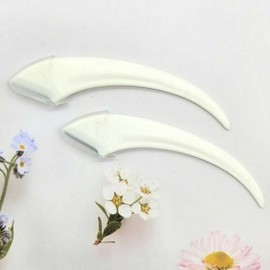 White Half-Moon Eyebrow Trimmer (1PC) Eyebrow Trimming 5ea