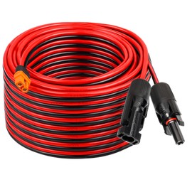 MOOKEERF Solar to XT60i Cable 12AWG 50FT Solar Panel to XT60i Adapter Connector XT60i-F Extension Cable for Portable Power Station Solar Generator