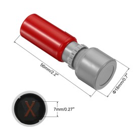 PATIKIL 7mm Letter Stamps, Character Alphabet x Plastic Ink Stamp Self Inking for Classroom Scrapbooking, Red