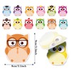 12 Pack Owl Cartoon Sticker Notebooks, 240 Cute Animal Sticker