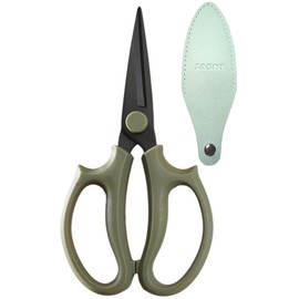 Garden Pruning Shears Scissors with Comfort Grip Handle, Premium Steel Professional Floral Scissors, Perfect for Arranging Flowers, Pruning, Trimming Plants, Gardening Tool (Pointed Green)
