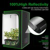 MELONFARM 4x4 Grow Tent, 48"x48"x80'' High Reflective 600D Diamond Mylar