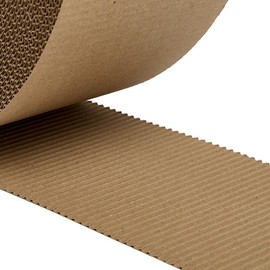 Paper Mart Corrugated Cardboard Roll, 6 Inches x 250 Linear Feet Roll, Regular “B” Flute ⅛ Inch Thick and 50/50 Basis Packing Paper Roll