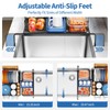 TOOLF Extendable Dish Drying Rack, 2-Tier Dish Rack for Kitchen