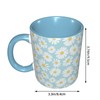 Miowjals Blue Daisy Funny Novelty Ceramic Coffee Cups With Handle,Dishwasher