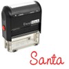 Santa's Signature Rubber Stamp (A1539) - Red Ink