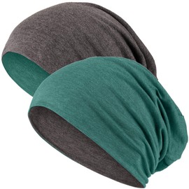 Hatstar Long Slouchy Beanie, 2-in-1 Reversible Jersey Hat in 45 Colours -