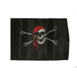 12x18 Pirate Jolly Roger Red Hat Sleeve Flag 12"x18" Boat Car Garden Flag