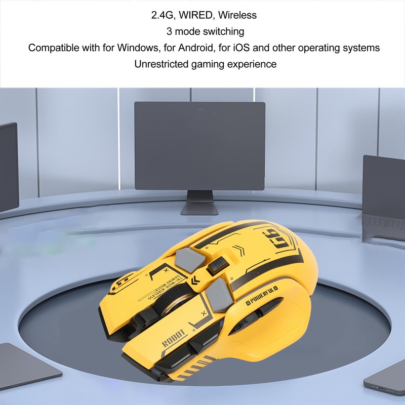 Gaming Mouse 2.4G Wired Bluetooth 3 Mode 5 Adjustable DPI