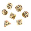 DollaTek Dragon Pattern DND Metal Dice Set for Dungeon and