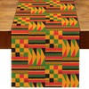 Nepnuser African Print Table Runner Juneteenth Decorations Kwanzaa Kente National