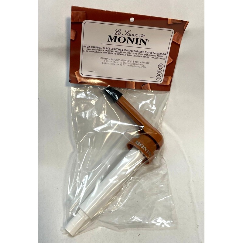 Monin Pump for Caramel Sauce - 1 each.