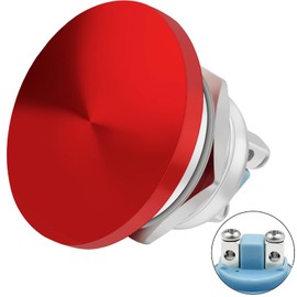 (5 Amp) Push Button Switch Red 22mm Momentary Mushroom Head Waterproof DC 5V 12V 24V 120V 250VAC 1NO SPST Stainless Steel 7/8'' Mounting Hole