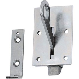 Floor stair catch with cover plate, galvanised steel