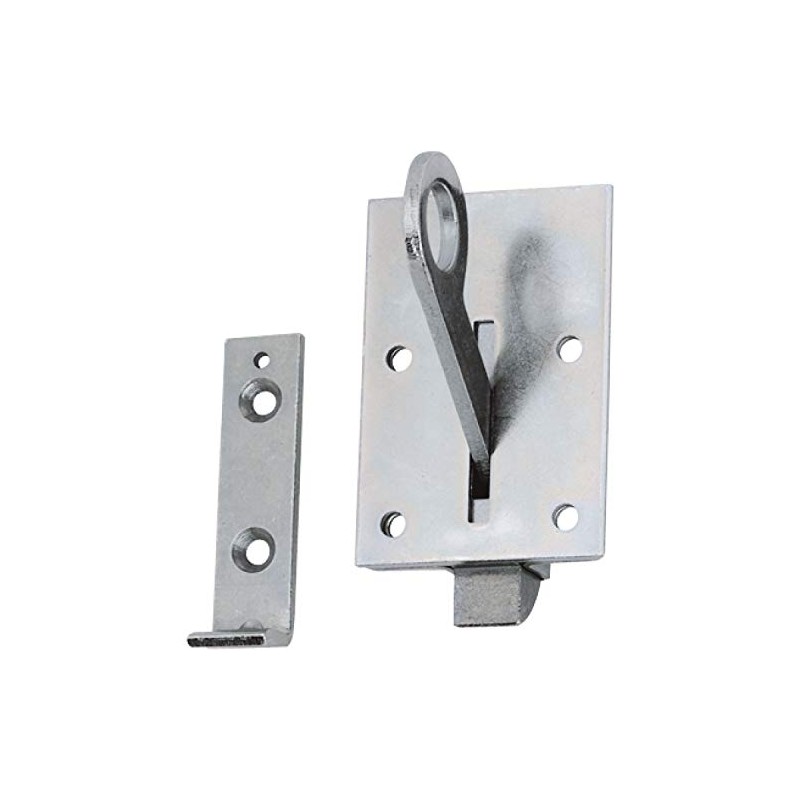 Floor stair catch with cover plate, galvanised steel