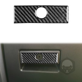 Co-Pilot Glove Box Handle Panal Cover Carbon Fiber Sticker Car Interior Trim Decorative Sticker Compatible with Ford F150 F-150 Raptor 2015 2016 2017 2018 2019 2020 Accessories