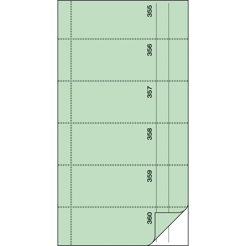SIGEL BO091 Bonbuch Bonblock, 360 Abrisse grün, 10,5 x 20