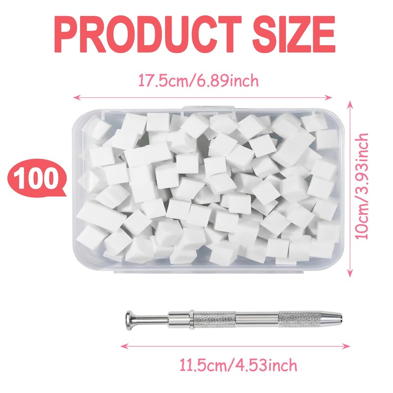 100 PCS Nail Sponges for Ombré,Nail Art Tools Sponge Brush,A