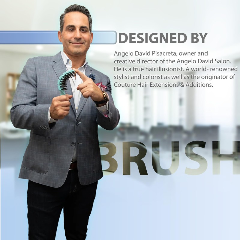 Flex Brush Vented Hair Brush for Blow Drying, Flexible Bristle