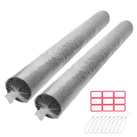 HFKPJRT 2 Pcs Rug Storage Bag, Jumbo Plastic Rug Bags for Moving Carpet Up to 9 x 12 Feet, Heavy Duty 4.7 Mil Carpet Bag with Zip Ties & Blank Labels for Storage, Moving, Packing, Shipping