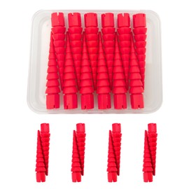 Haespot Red 12PCS Stripped Screw Hole Repair Anchor, Door Hinge Screw Hole Filler, Multi Use Wall Anchors, Fits Wood Screws Sizes #2 to #16