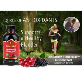 Immunia Immunia Urinary Health. Prevent Urinary Tract Infection (Women & Men). Cranberry & Elderberry Concentrate. Natural Antioxidant. Delicious Taste. 5 ml/day. Made in Canada (3-pack)