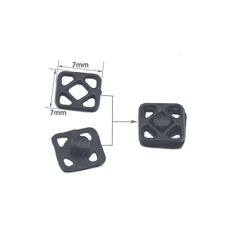 Bluemoona 60 Sets - 7mm Plastic Poppers Press Studs Sew