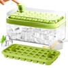 Ice Cube Tray with Lid and Bin, 2 Pack for