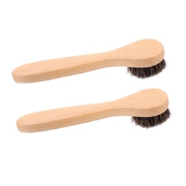NOLITOY 2pcs Facial Cleansing Brush Facial Scrubber for Face Natural Bristles Brush Face Cleansing Brush Deep Cleaning Face Brush Horse Mane Solid Wood Small Face Brush Infant