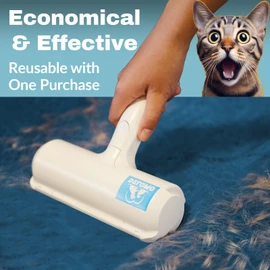 DELOMO Pet Hair Removal Tool: Reusable Lint Roller for Pet Hair, Pet Hair Remover with Built-in Fur Bin, Self-Cleaning Cat and Dog Hair Remover for Couch, Furniture, Bed, Car, Carpet, Clothes