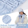 Womens Winter Beanie Hats Scarf Touchscreen Gloves Set Chenille Knit