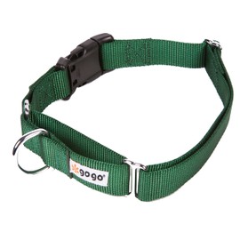 GoGo Pet Products GoGo 3/4-Inch Martingale Dog Collar, Medium, Hunter Green