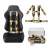 ANIKI DARK GOLD 4 POINT AIRCRAFT BUCKLE RACING SEAT BELT