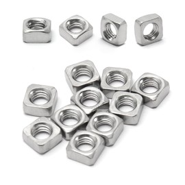 16pcs M10-1.5 Square Nuts,M10 Square Nut,304 Stainless Steel,Metric,M10 x 1.5mm Nuts Coarse Thread Fasteners for Home Repairs and Professional Engineering