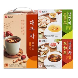 [성실한오피스] 담터 대추차 플러스 50T + 생강차 15T + 쌍화차 15T 스틱 따뜻한 겨울 건강차 3종 [Seongsilhan Office] Damteo Jujube Tea Plus 50T + Ginger Tea 15T + Ssanghwa Tea 15T Stick Warm Winter Health Tea 3 Types