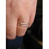 925 Sterling Silver Adjustable Spiral Twist Ring Extra Large (Y)