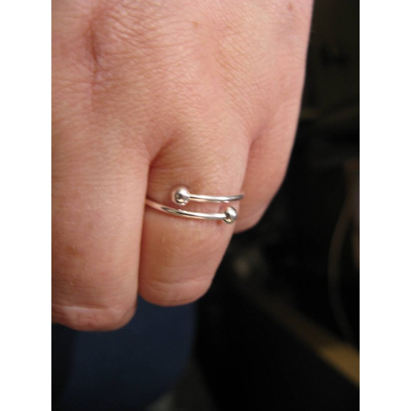 925 Sterling Silver Adjustable Spiral Twist Ring Extra Large (Y)