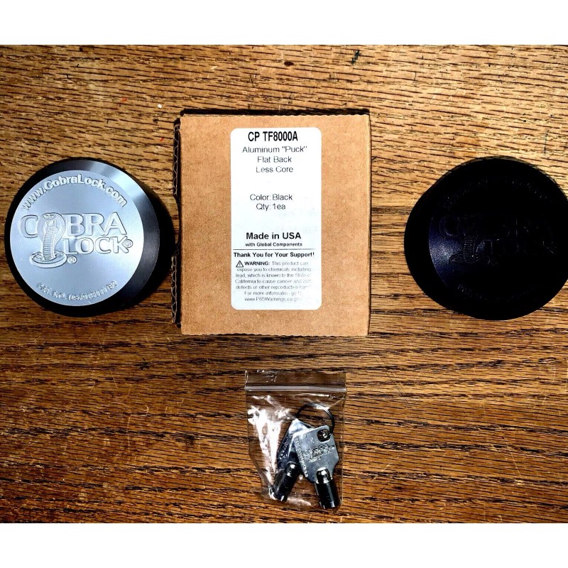 (2) COBRA HIDDEN SHACKLE PUCK LOCKS "ALUMINUM" PICK COLOR (4)ROUND