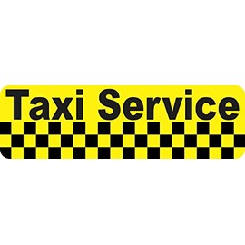 StickerTalk Taxi Service Magnet, 10 inches by 3 inches