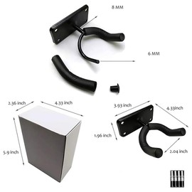 EastyGold Guitar Wall Hanger Guitar Mount Hook Holder Wall Bracket Volin Rack Stand Metal Ukulele Violin Bass Display Keep Instrument Accessories 2 Pack