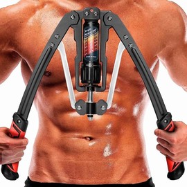 Yes4All Twister Arm Exerciser Adjustable 22-440lbs Hydraulic Power Chest Exerciser for Men Home Chest Expander Chest Workout - Specification: Single