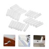 TEHAUX 30pcs Rod Sleeves for File Cabinets and Wardrobes Durable
