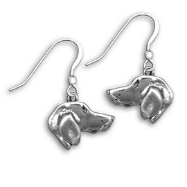 Sterling Silver Weimaraner Earrings - Weimaraner Dangle Earring Gifts for Women - Handcrafted in the USA