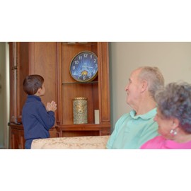 The Prayer Clock - Nativity Version 12" Gold Trim